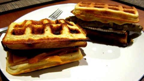 Waffle Sandwiches for Belgian Hup night
