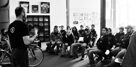 Matt O Talking with Assabet Students - photo - Lily R