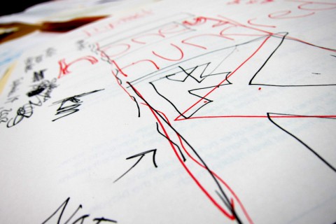 101 Initial sketch for Honey One Hundred t-shirt design