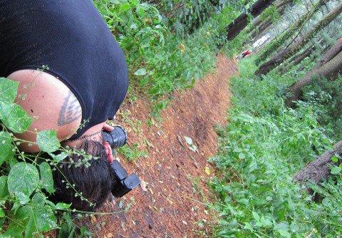 Anything for the shot:  down in the poison ivy