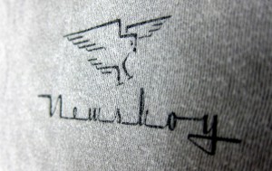 Merlin Newsboy t-shirt, front