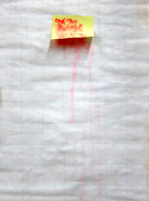 Tears from a post-it - photo - Rob Vandermark