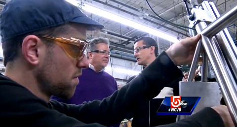 Framebuilding at Seven Cycles - video image from Channel 5