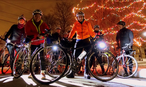 Fun Group Smiles on the Winter Wonderland Ride - photo - Rob Vandermark